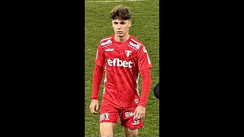 Cầu thủ UTA Arad và Rapid Bucuresti tranh chấp bóng trên sân cỏ Cầu thủ UTA Arad và Rapid Bucuresti tranh chấp bóng trên sân cỏ